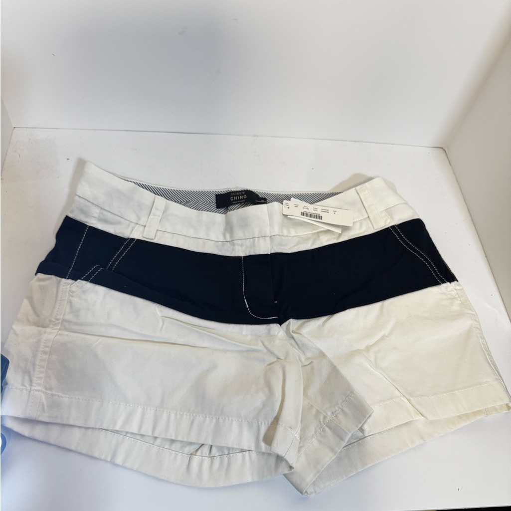 J. Crew Women's Black And White Color Block Shorts